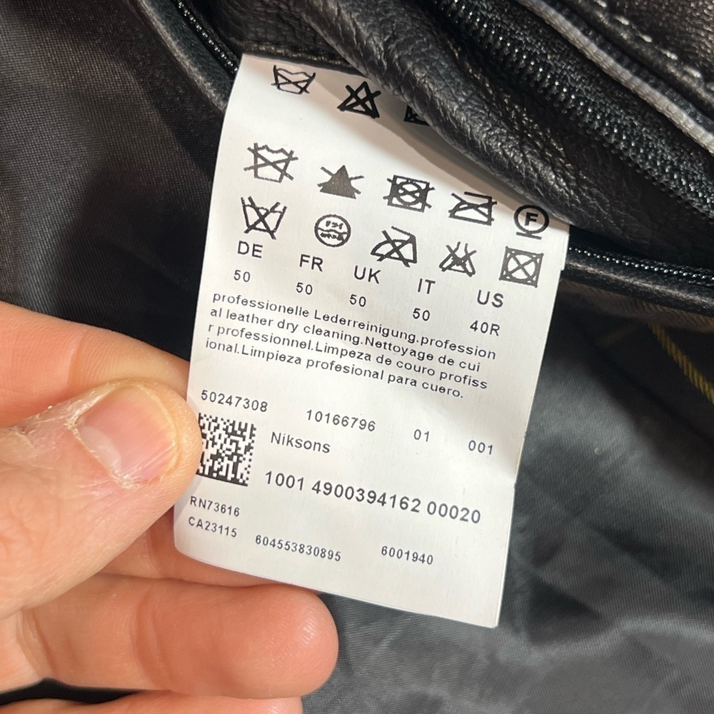 Hugo Boss EU40 US M 100% Leather Soft Lambskin Moto Biker Jacket Plaid Lined R4 - Picture 8 of 12